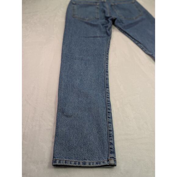 Calvin Klein Size 7 Ankle Jeans 100% Cotton Stone Wash High Rise VTG 90s - Picture 15 of 16
